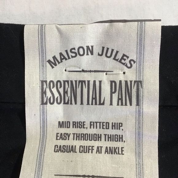 New Maison Jules Essential Pant Mid Rise, Black - Picture 3 of 7